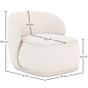 Buy Bouclé Fabric Upholstered Armchair - Treyton White 60703 - in the EU