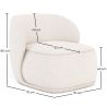 Buy Bouclé Fabric Upholstered Armchair - Treyton White 60703 at MyFaktory