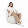 Buy Bouclé Fabric Upholstered Armchair - Treyton White 60703 at MyFaktory