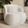 Buy Bouclé Fabric Upholstered Armchair - Treyton White 60703 - in the EU