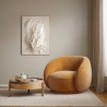 Buy Curved Velvet Upholstered Armchair - William Mustard 60692 - prices