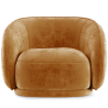 Buy Curved Velvet Upholstered Armchair - William Mustard 60692 - prices