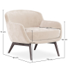 Buy Velvet Upholstered Armchair - Selvi White 60694 at MyFaktory