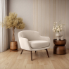 Buy Velvet Upholstered Armchair - Selvi White 60694 - prices