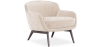 Buy Velvet Upholstered Armchair - Selvi White 60694 in the Europe