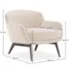 Buy Velvet Upholstered Armchair - Selvi White 60694 with a guarantee
