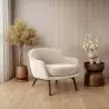 Buy Velvet Upholstered Armchair - Selvi White 60694 - prices