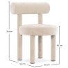 Buy Dining Chair - Upholstered in Velvet - Reece Beige 60708 - in the EU