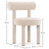 Buy Dining Chair - Upholstered in Velvet - Reece Beige 60708 at MyFaktory