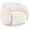 Buy Curved armchair upholstered in bouclé fabric - William White 60693 in the Europe