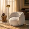 Buy Curved armchair upholstered in bouclé fabric - William White 60693 in the Europe