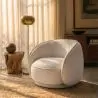 Buy Curved armchair upholstered in bouclé fabric - William White 60693 in the Europe