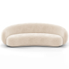 Buy Velvet Curved Sofa - 3/4 Seats - Nathan White 60691 - prices