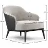 Buy  Velvet Upholstered Armchair - Renaud Light grey 60704 with a guarantee
