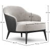 Buy  Velvet Upholstered Armchair - Renaud Light grey 60704 - in the EU