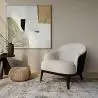 Buy  Velvet Upholstered Armchair - Renaud Light grey 60704 - prices