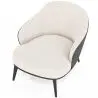 Buy Upholstered Armchair in Boucle Fabric - Renaud White 60705 home delivery