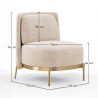 Buy Designer Armchair - Velvet Upholstered - Sabah White 61001 - in the EU