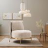 Buy Designer Armchair - Velvet Upholstered - Sabah White 61001 - prices