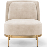 Buy Designer Armchair - Velvet Upholstered - Sabah Beige 61001 - in the EU