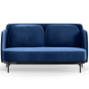 Buy Two-Seater Sofa - Upholstered in Velvet - Hynu Dark blue 61002 - prices