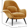 Buy Velvet Upholstered Armchair - Opera Mustard 60706 - in the EU