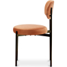 Buy Dining Chair - Upholstered in Velvet - Black Metal - Martha Orange 61003 with a guarantee