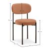 Buy Dining Chair - Upholstered in Velvet - Black Metal - Martha Orange 61003 with a guarantee