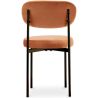 Buy Dining Chair - Upholstered in Velvet - Black Metal - Martha Orange 61003 home delivery