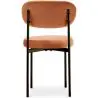 Buy Dining Chair - Upholstered in Velvet - Black Metal - Martha Orange 61003 - prices