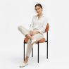 Buy Dining Chair - Upholstered in Velvet - Black Metal - Martha Beige 61003 at MyFaktory