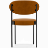 Buy Dining Chair - Upholstered in Velvet - Black Metal - Martha Mustard 61003 in the Europe
