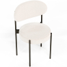 Buy Dining Chair - Upholstered in Bouclé Fabric - Black Metal - Martha White 61005 at MyFaktory