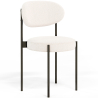 Buy Dining Chair - Upholstered in Bouclé Fabric - Black Metal - Martha White 61005 - prices