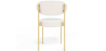 Buy Pack of 4 - Dining Chair - Upholstered in Bouclé Fabric - Golden Metal - Martha White 61006 with a guarantee