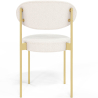 Buy Dining Chair - Upholstered in Bouclé Fabric - Golden Metal - Martha White 61006 home delivery