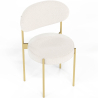 Buy Dining Chair - Upholstered in Bouclé Fabric - Golden Metal - Martha White 61006 at MyFaktory