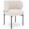Buy Pack of 4 - Dining Chair - Upholstered in Bouclé Fabric - Calibri White 61008 in the Europe