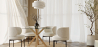 Buy Pack of 4 - Dining Chair - Upholstered in Bouclé Fabric - Calibri White 61008 at MyFaktory