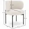 Buy Pack of 4 - Dining Chair - Upholstered in Bouclé Fabric - Calibri White 61008 with a guarantee
