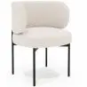 Buy Pack of 4 - Dining Chair - Upholstered in Bouclé Fabric - Calibri White 61008 home delivery