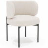 Buy Dining Chair - Upholstered in Bouclé Fabric - Calibri White 61008 at MyFaktory
