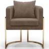Buy Dining Chair - With armrests - Upholstered in Velvet - Vittoria Taupe 61009 - in the EU