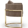 Buy Dining Chair - With armrests - Upholstered in Velvet - Vittoria Taupe 61009 in the Europe