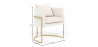 Buy Dining Chair - With armrests - Upholstered in Bouclé Fabric - Vittoria White 61010 with a guarantee