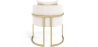 Buy Dining Chair - With armrests - Upholstered in Bouclé Fabric - Vittoria White 61010 in the Europe