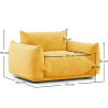Buy Armchair - Velvet Upholstery - Urana Mustard 61011 - in the EU