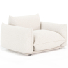 Buy  Armchair - Upholstered in Bouclé Fabric - Urana White 61012 in the Europe