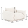Buy  Armchair - Upholstered in Bouclé Fabric - Urana White 61012 home delivery