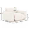 Buy  Armchair - Upholstered in Bouclé Fabric - Urana White 61012 - in the EU